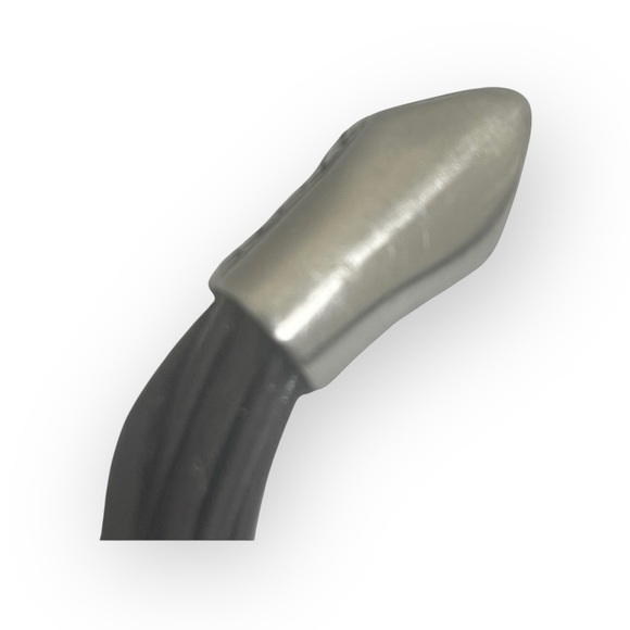 Stainless Steel 𓆙 Snake Multi Strand Leather Bracelet 𓆙 Dark Brown Leather 𓆙 - Picture 7 of 16